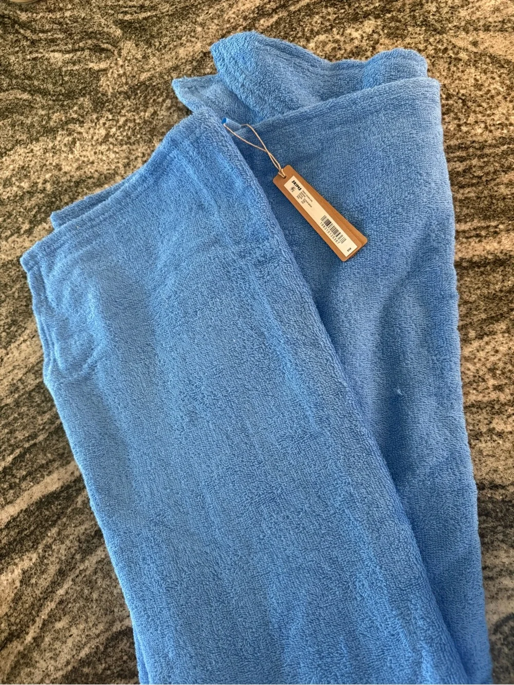 SKIMS Terry Cover Up Swim Sarong Wrap Tide Blue XXS NWT